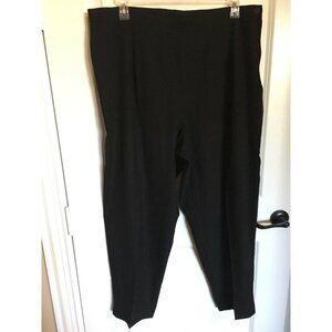 Inclinations Women's Pants size 20 black side seam zipper NO Pockets Career Eve